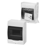 Щит ЩРН-П-6 модулей, навесной, пластик, белый, дымчатая дверца, без шин, IP41 TDM