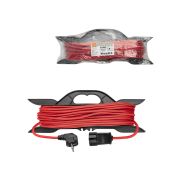 Удлинитель-шнур на рамке силовой У1-12038 ПВС красный 3500 Вт с/з, 30м, штепс. гнездо Народный