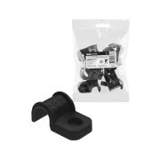 Крепеж-скоба для трубы 16 мм односторонняя для прямого монтажа (10 шт.) черная TDM