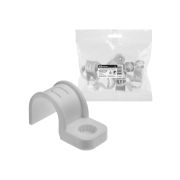 Крепеж-скоба для трубы 25 мм односторонняя для прямого монтажа (10 шт.) серая TDM