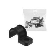 Крепеж-скоба для трубы 25 мм односторонняя для прямого монтажа (10 шт.) черная TDM