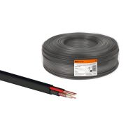 Кабель для видеонаблюдения КВК-П-2 2х0,75 мм² (200м), для наружной прокладки, черный «VISION» TDM