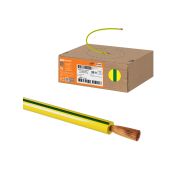 Провод ПуГВ 1х0,5 ГОСТ в коробке (250м), желто-зеленый TDM