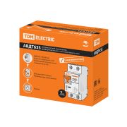 Автоматический Выключатель Дифференциального тока селективного типа АВДТ 63S 2P(1P+N) C40 100мА 6кА тип АС TDM