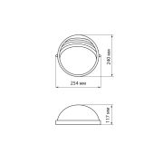 Светильник НПБ1107 белый/круг ресничка 100Вт IP54 TDM