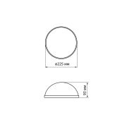 Рассеиватель для светильника НПБ круг 100 Вт матированный TDM