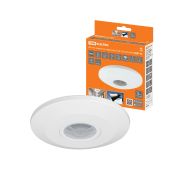 Датчик движения  потолочный ДДП-05 2000Вт, 10-900с, 6м , 3+Лк, 120(сбоку)+360(сверху)гр IP20, TDM