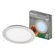 Светильник ультратонкий встраиваемый светодиодный «Даунлайт» СВО (хром) 12 Вт 4000К TDM