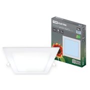 Светильник ультратонкий встраиваемый светодиодный «Даунлайт» квадрат СВО (белый) 18 Вт 4000К TDM