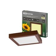 Светильник накладной светодиодный квадрат «Даунлайт» СПО (венге) 18 Вт 225*225*32 мм 3000К TDM