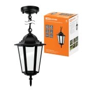 Светильник 6060-05 садово-парковый шестигранник, 60Вт, подвес, черный TDM