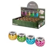 Светильник ландшафтный ССЛ-170 на солн.батарее, 9*9*10,стекло,зеленый,синий,желтый,фиолетовый,ДБ,TDM