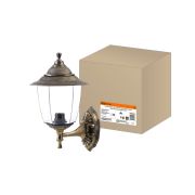 Светильник Прага Эл-11-71Б 60 Вт Е27 настенный вверх бронза, прозрачный плафон TDM