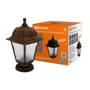 Светильник садово-парковый НТУ 04-60-001 четырехгранник, напольный, пластик, расс.пластик, бронза TDM