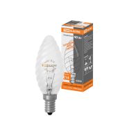 Лампа накаливания «Витая свеча» прозрачная 40 Вт-230 В-Е14 TDM