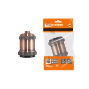 Патрон подвесной Е27, металлический «Лофт», медь TDM