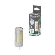 Лампа светодиодная G4-3 Вт-AC/DC 12 В-4000 К, SMD, 16x43 мм TDM