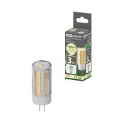 Лампа светодиодная G4-3 Вт-230 В-3000 К, SMD, 16x43 мм TDM