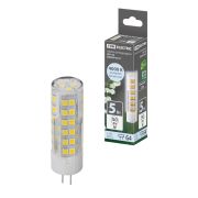 Лампа светодиодная G4-5 Вт-AC/DC 12 В-4000 К, SMD, 16x57 мм TDM
