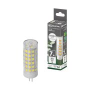 Лампа светодиодная G4-7 Вт-230 В-6500 К, SMD, 18,5x57 мм TDM