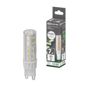 Лампа светодиодная G9-7 Вт-230 В-6500 К, SMD, 17,5x65,5 мм TDM
