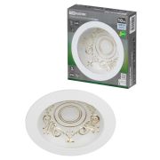 Светильник встраиваемый LED Деко 03, 10 Вт, 4000K, кругл, D170 мм, зол./бел., IP44, TDM