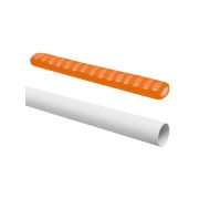 Труба гладкая жесткая ПВХ d 25 (74 м) длина 2 м индивид. штрихкод, белая TDM