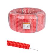 Труба гофрированная ПНД d 16 с зондом (100 м) легкая 350Н красная TDM