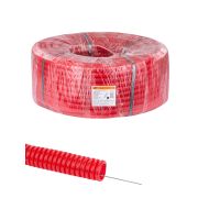 Труба гофрированная ПНД d 20 с зондом (100 м) легкая 350Н красная ТDM