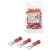 Наконечник вилочный изолированный НВИ с легким вводом проводника 1,5-3 (100 шт.) TDM