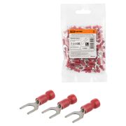 Наконечник вилочный изолированный НВИ с легким вводом проводника 1,5-5 (100 шт.) TDM