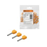 Наконечник штыревой втулочный изолированный (двойной) НШвИ (2) 0,5×8 оранжевый (100 шт) TDM