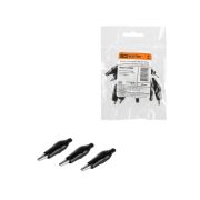 Зажим «крокодил» ЗКИ 5А 46мм в изоляции черный (10шт) TDM