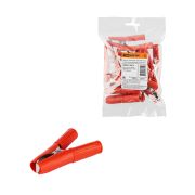Зажим «крокодил» ЗКИ 30А 75мм в изоляции красный (10шт) TDM