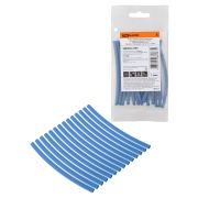 Набор трубок термоусаживаемых, не поддерживающих горение, клеевых, длиной 10 см ТТкНГ(3:1) «Моноцвет, синий 3,2/1,0 TDM»