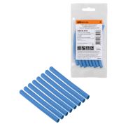 Набор трубок термоусаживаемых, не поддерживающих горение, клеевых, длиной 10 см ТТкНГ(3:1) «Моноцвет, синий 6,4/2,0 TDM»