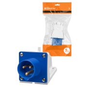 Вилка 523 стационарная 2Р+РЕ 32А 220В IP44 TDM