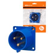 Вилка 623 скрытая 2Р+РЕ 32А 220В IP44 TDM