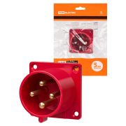 Вилка 624 скрытая 3Р+РЕ 32А 380В IP44 TDM
