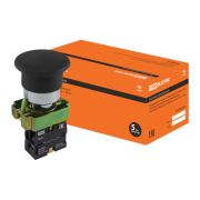 Кнопка грибовидная SB2-BС21 с возвратом, 1НО, d22 мм, черная, IP40 TDM