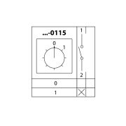 Кулачковый переключатель КПУ11-10/0115  (0-1 1р) TDM