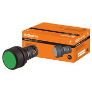 Кнопка SB7-CA35 с возвратом, 1НО+1НЗ, d22 мм, зеленая, IP54 TDM