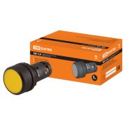 Кнопка SB7-CA55 с возвратом, 1НО+1НЗ, d22 мм, желтая, IP54 TDM