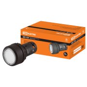 Кнопка SB7-CW3161 с возвратом, 1НО, d22 мм, с подсветкой 220 В LED, белая, IP54 TDM