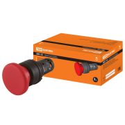 Кнопка грибовидная SB7-CC45 с возвратом, 1НО+1НЗ, d35 мм, красная, IP40 TDM