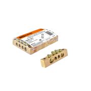 Шина «N» нулевая 6х9мм  4/2 (4 группы/крепеж по краям) TDM