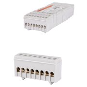 Шина «L» «фаза» в сером изоляторе на DIN-рейку 6x9мм 8 групп TDM