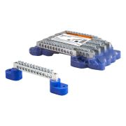 Шина «N» нулевая 6х9мм на двух угл. изоляторах 12 групп никелированная TDM