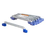 Шина «N» нулевая 6х9мм на двух угл. изоляторах 24 групп никелированная TDM