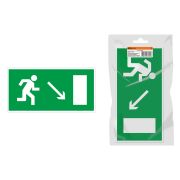 Знак «Направление к эвакуационному выходу направо вниз» 350х124мм для ССА инд. упаковка TDM